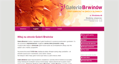 Desktop Screenshot of galeriabrwinow.pl